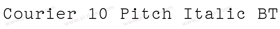 Courier 10 Pitch Italic BT字体转换